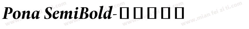 Pona SemiBold字体转换